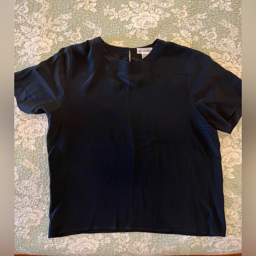 Women’s Black Silk Top